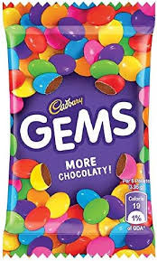 CADBURY GEMS MORE CHOCOLATY