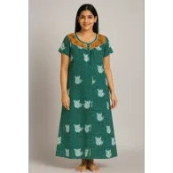 “Teal Blossom Comfort Cotton Nighty