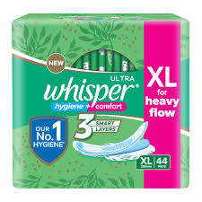 WHISPER ULTRA HYGIENE COMFORT HEAVY FLOW PROTECTOIN