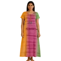 Rainbow Ombre Tie-Dye Cotton Nighty