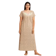 Ruby Red Polka Blossom Cotton Nighty